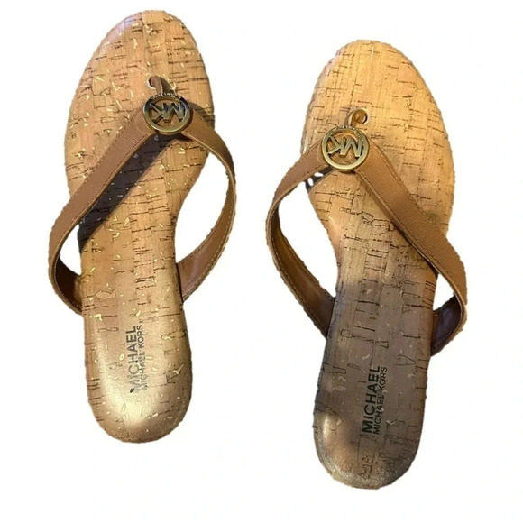 Michael Kors Cork Jelly Sandal Flip Flops Size 5 - Picture 1 of 3